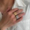 Men's New Natural Texture Alloy Ring Hip Hop Fashion Design Sense Versatile Hand Jewelry