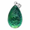 925 Sterling Silver Pendant 79 ct Pear Cut Lab-Created Ammolite Gems Gemstone Jewelry Gift