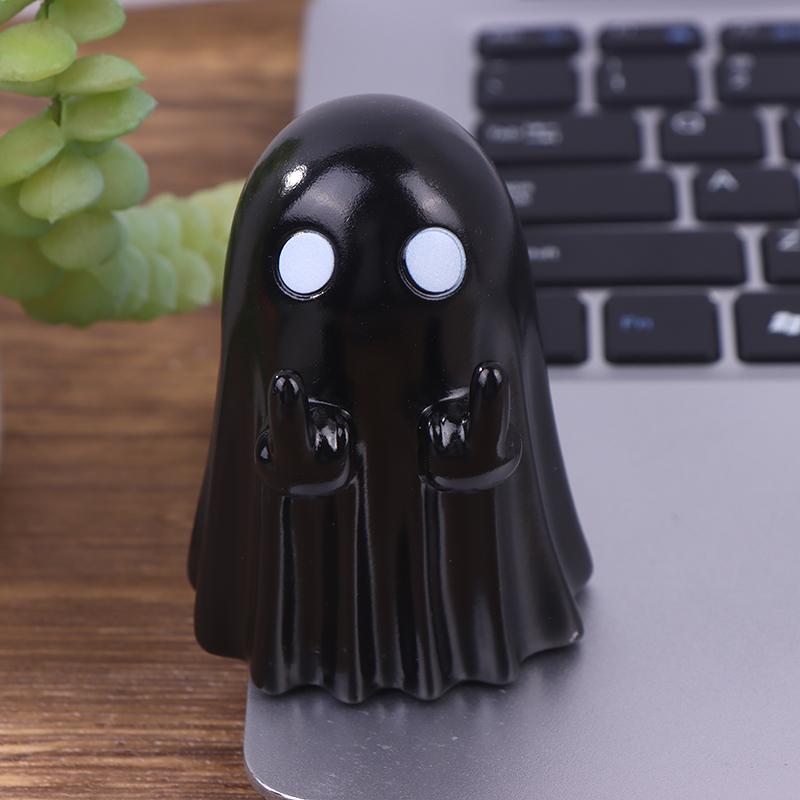 Suport adorabil pentru pixuri fantomă, ornament de birou drăguț de desene animate, statuetă fantomă creativă, jucării, decorațiune de Halloween, cadouri