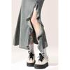2024 High Waist A-Line Split Fishtail Denim Skirt for Women