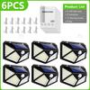 5500W Solar Power Lights Outdoor Motion Sensor Human Induction Adjustable IP65 Waterproof Wall Lamp for Swimming Pool Courtyard