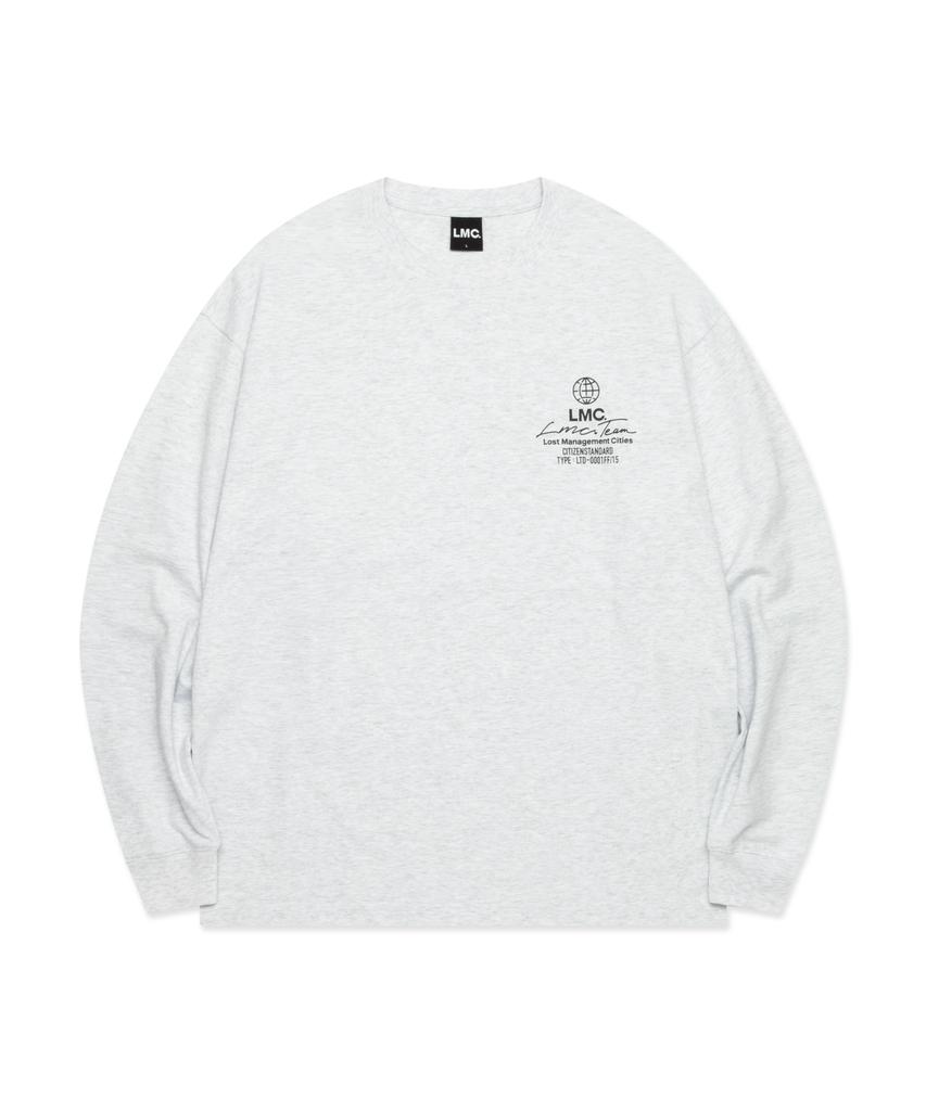 LMC Signature Globe Long Slv Tee Light Heather Gray