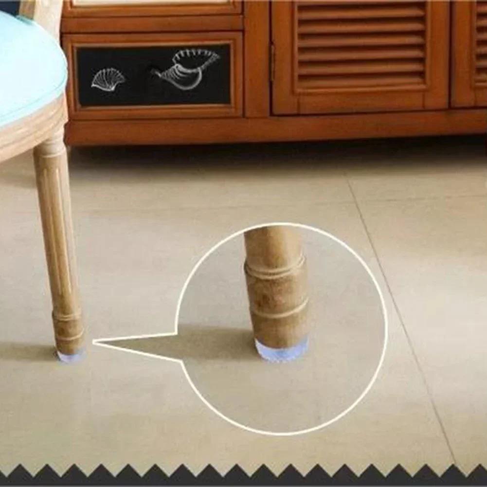 20Pcs Chair Leg Feet Pads Anti-Slip Feet Mat Silicone Transparent For Sofa Chair Leg Furniture Table Feet Protector Pad