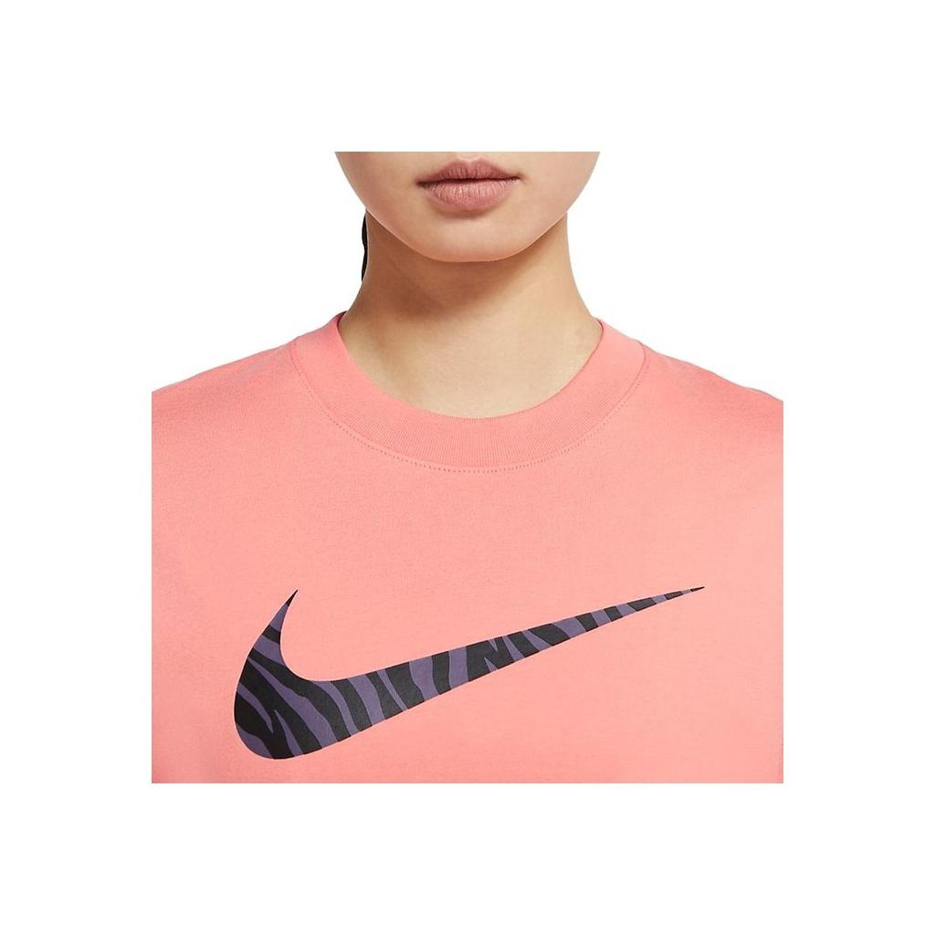 Nike Sportswear Icon Clash Zebra Print Long Sleeve Sweatshirt Women sweatshirt Pink DC5295-693