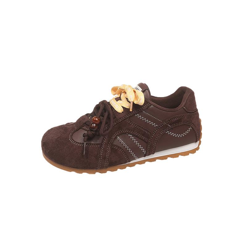 Niche retro German training shoes women's 2025 autumn new platform casual versatile lightweight sports shoes ugly Forrest Gump shoes