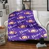 Teletubbies Purple Theme Blanket Personalized Name Soft Warm And Versatile For Sofa Bed Office And Travel Machine Washable Comfortable In All Seasons