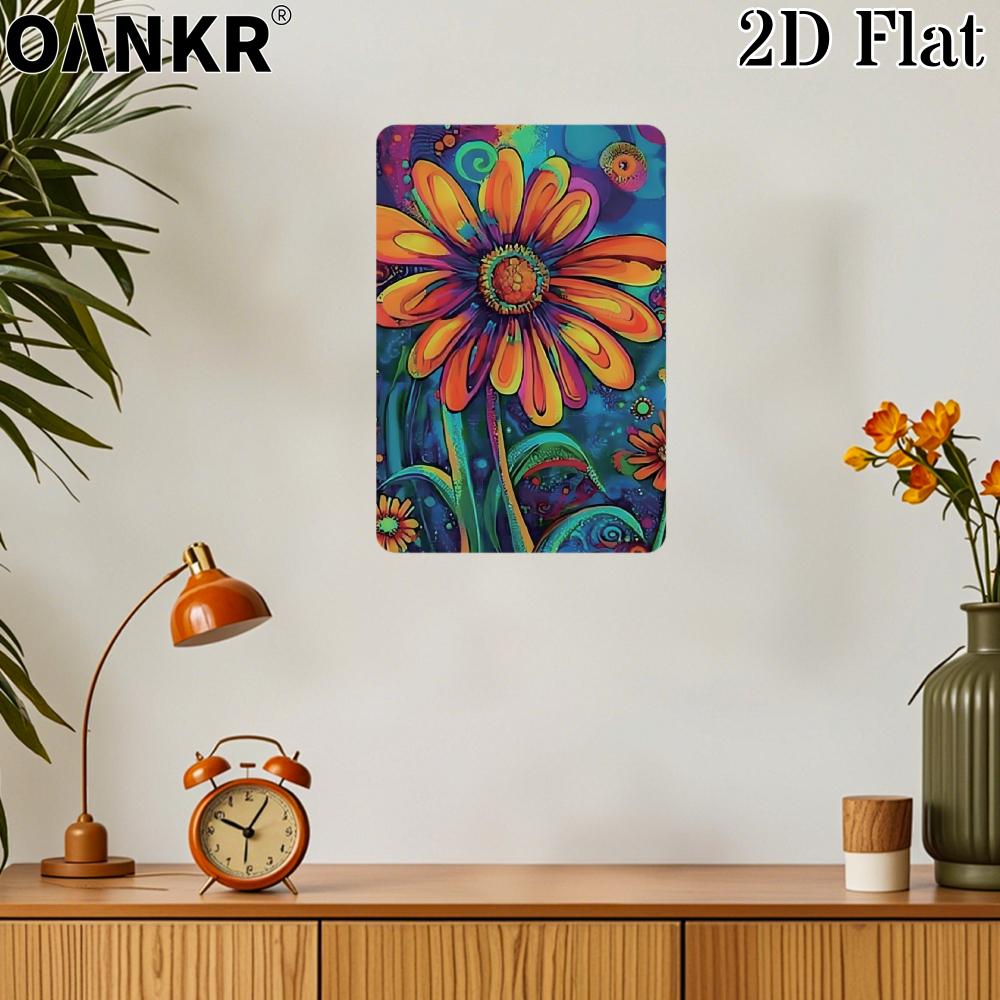Vintage Garden Art Poster Metal Tin Sign Ideal Gift x Inch Colorful Flower Metal Signs for Backyard Home Wall Decor Plaque