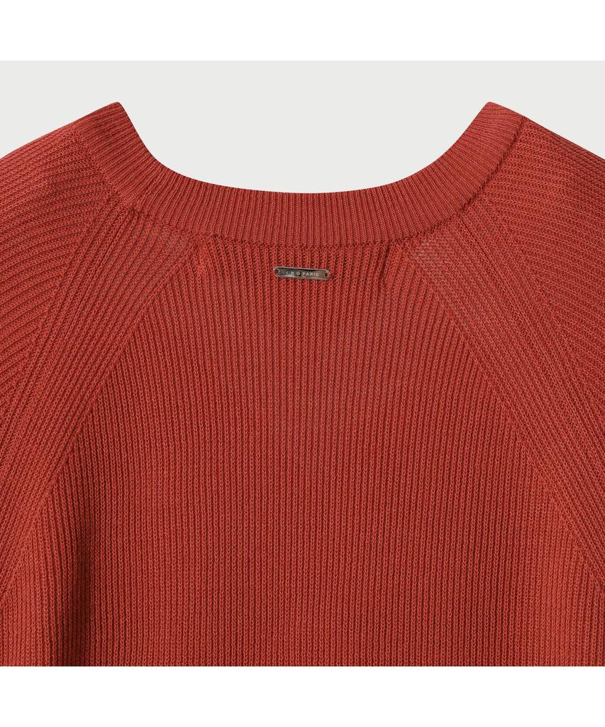 IRO Pulse Raglan Basic Long Sleeve Sweater - Red
