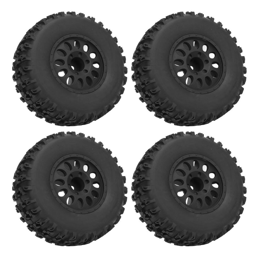 4 Pcs 1/10 RC Wheels 110mm Diameter 45mm Width 12mm Connector Rubber Plastic RC Short Course Trucks 
