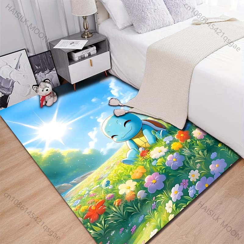 

Various Styles and Sizes Pokemon Squirtle Print Carpet Living Room Bedroom Sofa Kids Room Home Decor Mat,Rug for Gifts Potdemiel 40x60cm (16x24in)