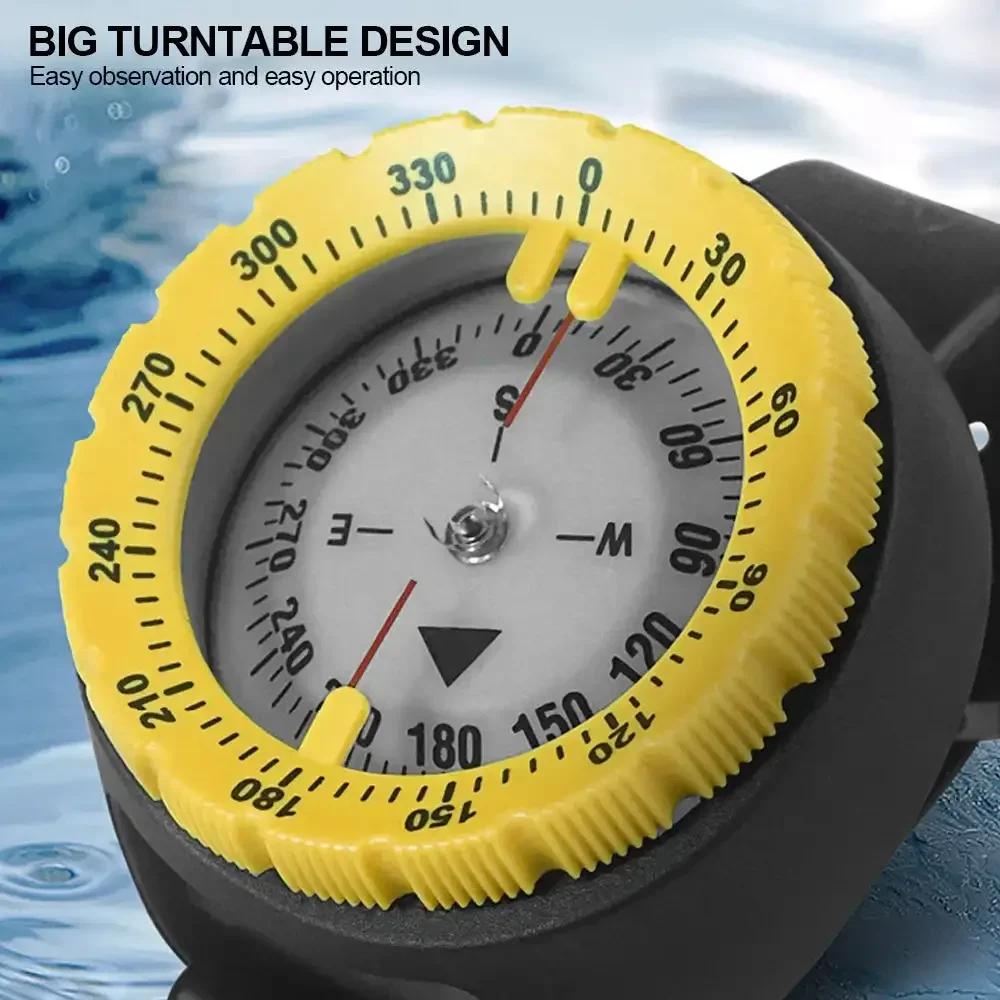 Digitale Unterwasser 50m Tauchkompass Professioneller Wasserdichter Navigator Digitale Tauchmaske Leuchtendes Ausbalanciertes Uhr für Schwimmen