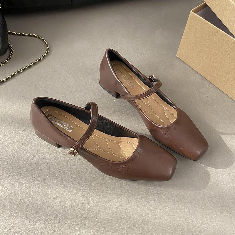 Mary Jane shoes women's spring and autumn new temperament thick heel women's single shoes