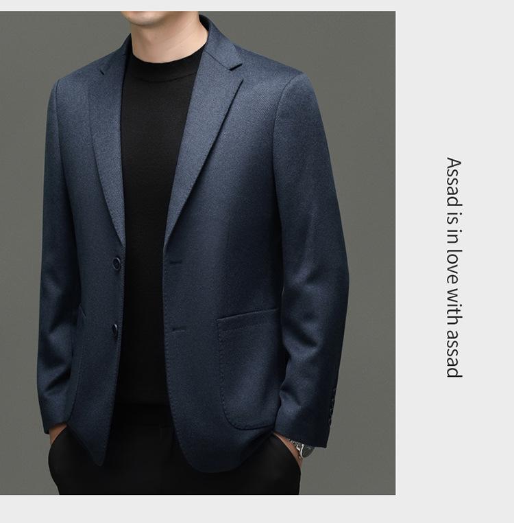 Costum Business Casual Premium pentru Bărbați din Lână, Cașmir și Mătase pentru Toamnă/Iarnă