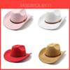 Cowboyhut Wollfilz Große Krempe Sonnenschutz Für Sommer-Modefans