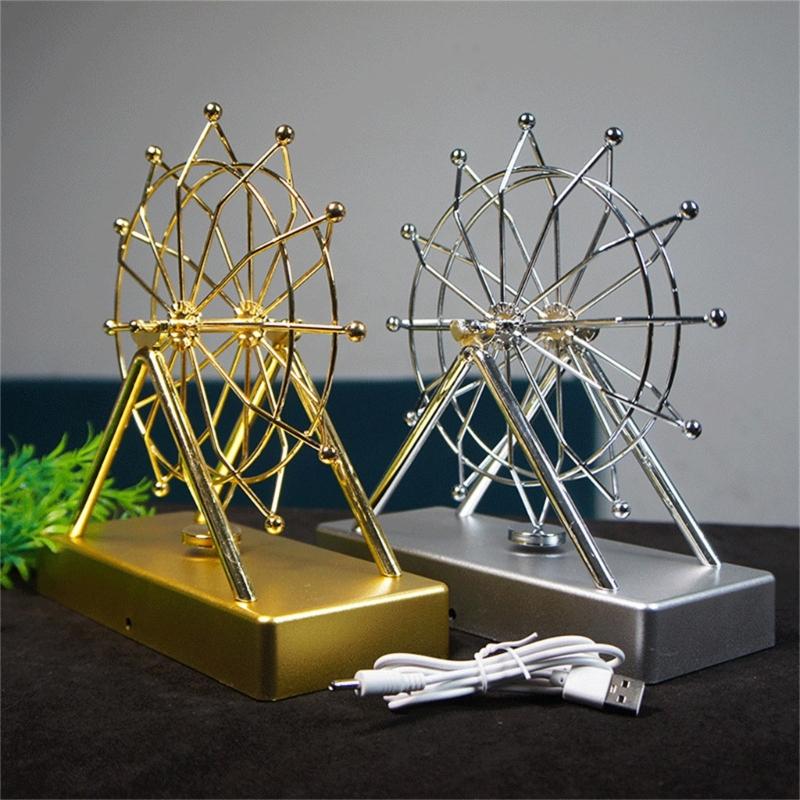 Macchina del Moto Perpetuo Elettrica Ruota Panoramica Bilancia Giocattolo da Scrivania Ornamento Decorativo Kinetiche Opere d'Arte per Arredamento Casa