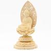 Kurita's Specialty Buddha Statue [Nyorai] Shaka Nyorai Seated Statue, 2.0 Inches (total Height 19cm, Width 10cm, Depth 9.5cm), High-Quality Cypress Wo
