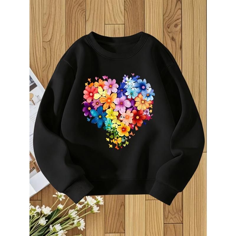 European sizes Kids Round Neck Sweatshirt with Fashionable Print, a Versatile Top 110