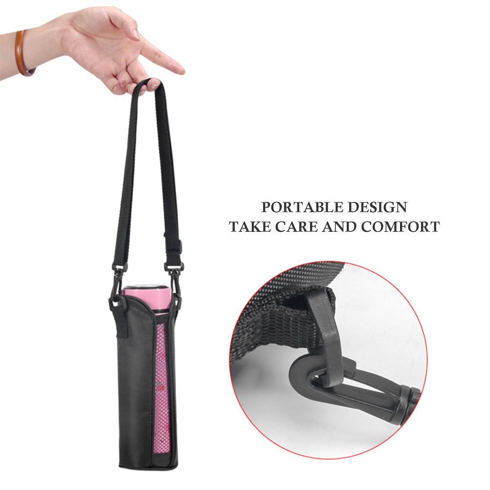 Portable Water Bottle Carrier Outdoor Insulated Water Bottle Holder Bag with Detachable Shoulder Strap