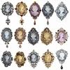 Vintage Stil Kristall Strass Brosche Kopf Design Königin Cameo Brosche Damen Accessoires