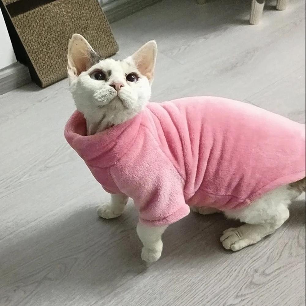 Warme dicke Sphynx-Katzenkleidung für Katzen Gotas Winter-Haustierpullover Persische Chinchilla-Kapuzenpullover Hund Haustiere Kleidung Katzenkleidung