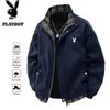 PLAYBOY Men's Spring/Autumn Stand Collar Casual Waterproof Jacket