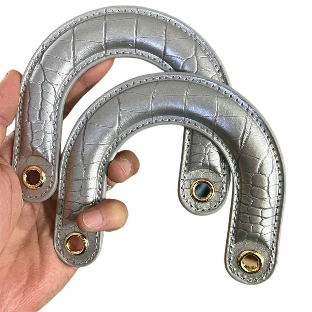 1PC PU Leather Curved Bag Handles Ergonomically Designed For Comfort and Styles For Handcrafted Bags And Everyday Use