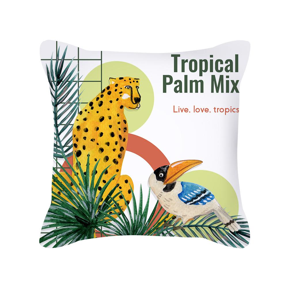 New Home Green Plant Tropical Pillow Cover Without Core Cushion Cover Waist Pillow Cover Cushion Cover Furniture Supplies