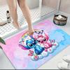 1pc Stitch Cartoon Carpet, 100% Polyester, Non-slip, Machine Washable, Waterproof, Outdoor Yard and Garden Decor, Home and Bedroom Decorative
