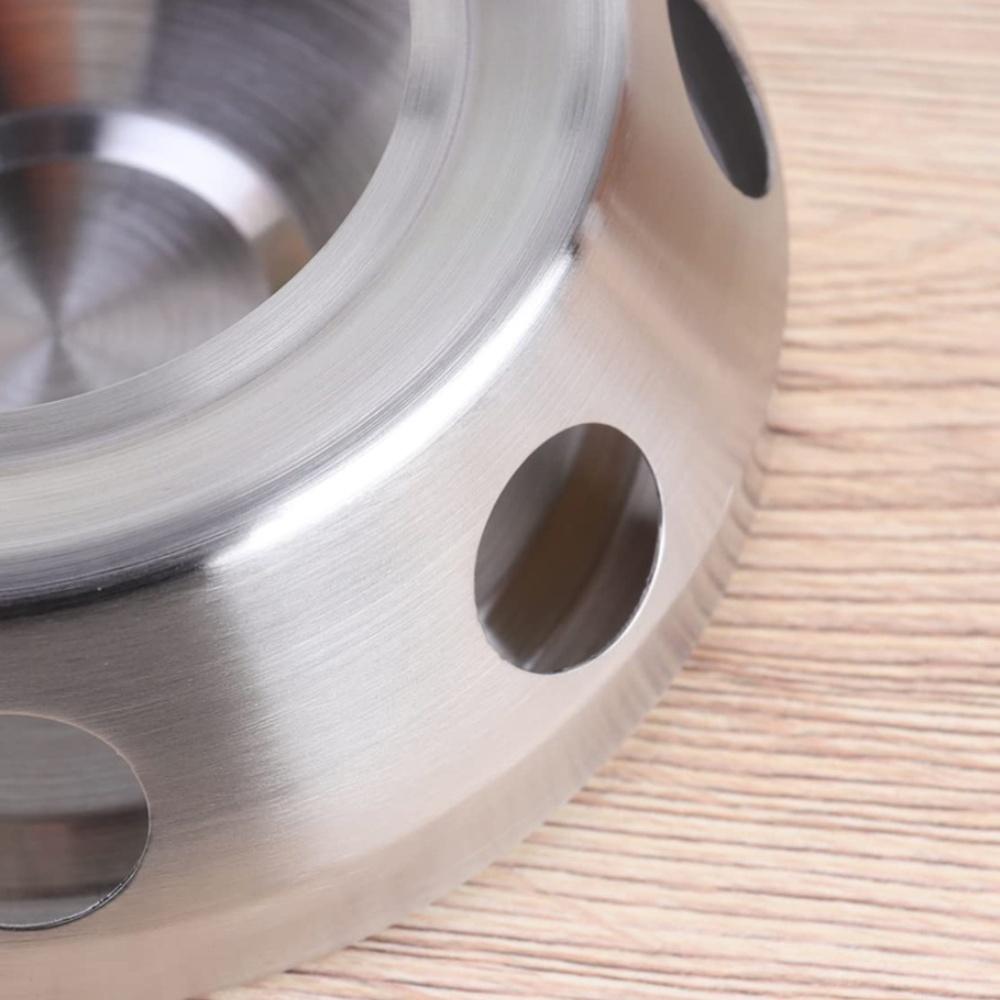 1 Stück Edelstahl Heiz-Teewärmer, Glasbehälter, Kerzen-Isolierbasis, Teewärmer, Teesitz, Milcherwärmer Heizbasis