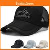 Mens Mesh Baseball Cap Mountain Embroidery Sun Protect Outdoor Breathable