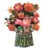 Dahlia Bouquet Pop Up Card Lifelike Exquisite Anti Fading 3D Paper Flower Bouquet Card Home Decoration