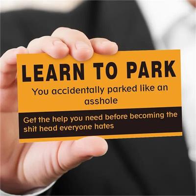 Bad Parking Cards, You Absolutely Suck At Parking Cards, Bad Parking Cards, Funny Parking Violation Tickets, Funny Hilarious Prank(50PC)