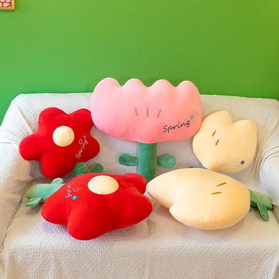 Ins Internet Celebrity Creative Safflower Pillow Girl Heart Tulip Pillow Bed Plush Toy Sofa Cushion Doll