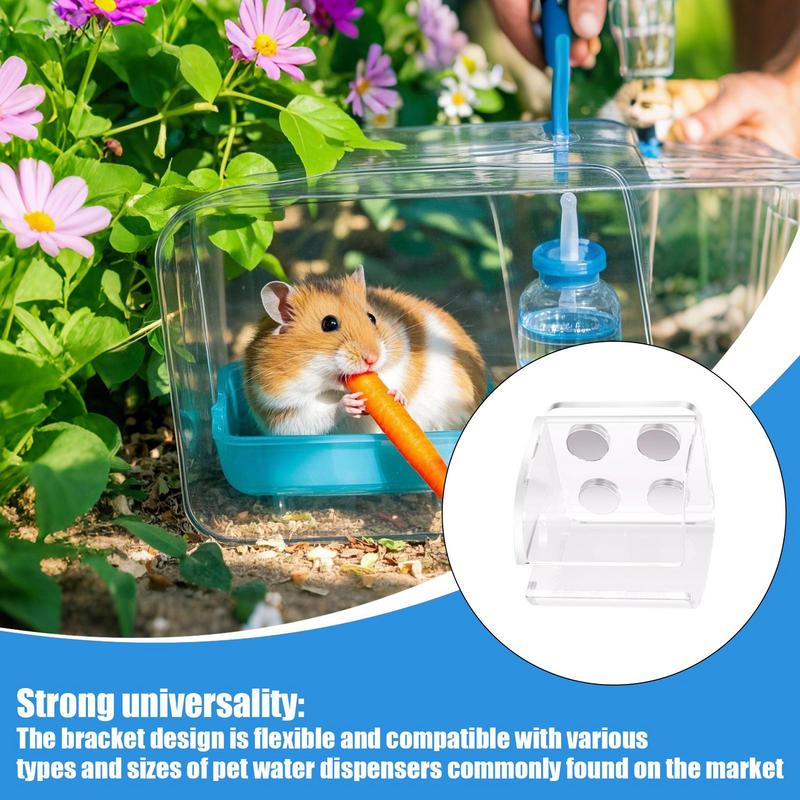Hamster Water Bottle Stand Drinking Fountain Holder Small Pet Feeder Magnet Bracket Hamster Water Bottle Holder Pet Supplies