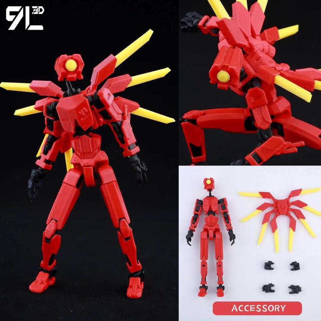 9L3D PrintedV1 Series Anime Characters Lucky13 Dummy13 Ultrakill MultiJointed Deformable Body Posing Model Multicolor Toy Gift