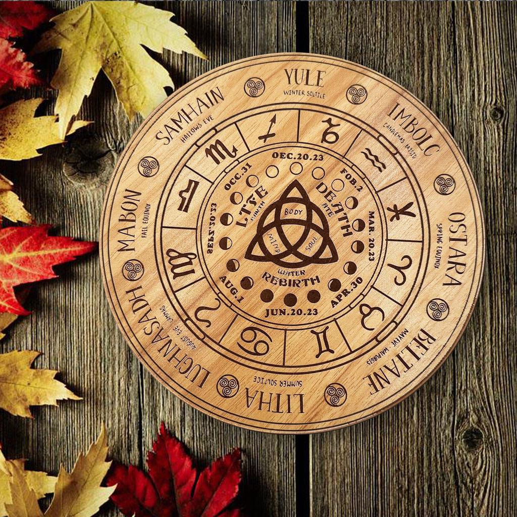 Raw Wood Linden Ornament: Wooden Craft Home Décor & Tarot Energy Board