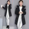 Women Winter Outwear Korean Big Fur Collar Down Cotton Parka Women Slim Mid-Long Fashion Overcoat Warm Thick Wadded Jacket Coat