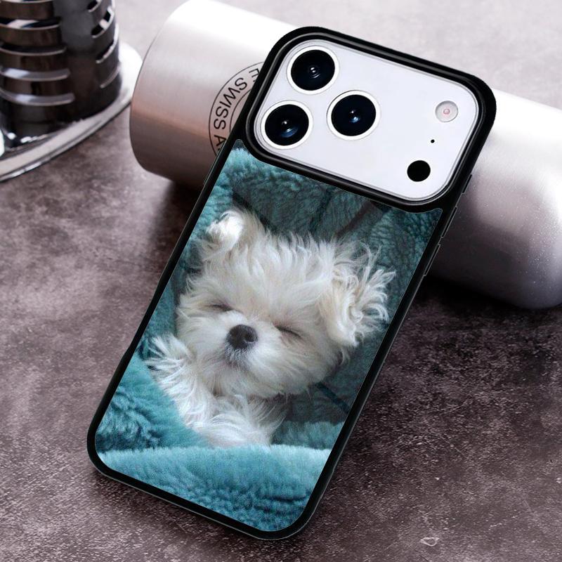 

Cartoon Maltese Dog Phone Case For iPhone 17 16 15 14 13 12 11 Pro Max Plus 17Air Soft Silicone Cover iPhone 14 Pro Max