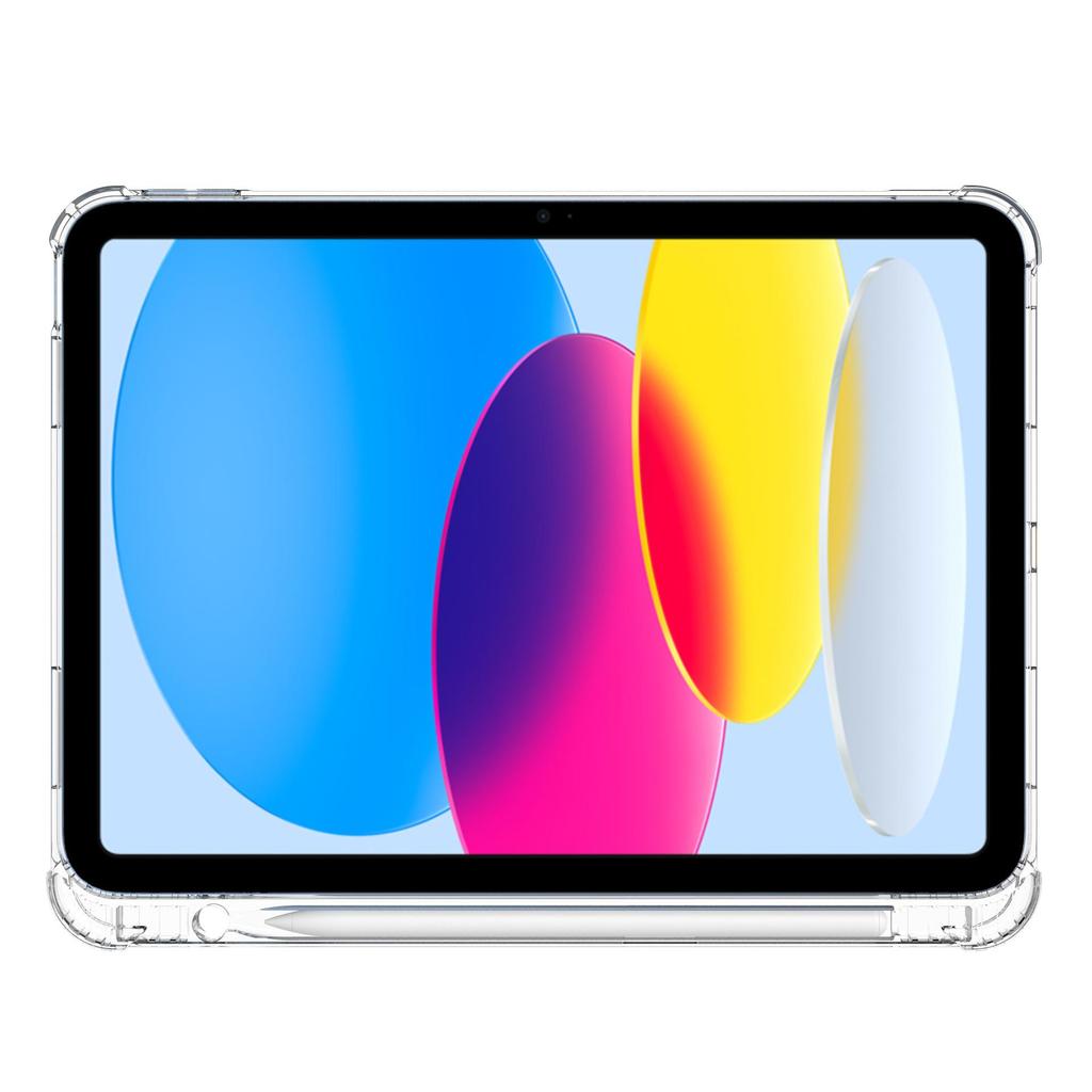 IPad 10.9 2023 Weiche TPU Schutzhülle mit Eck-Airbags & Stifthalter
