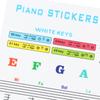 1 Set Beginner Letter Piano Sticker 88/61/54/49 Keys With Removable Colored Note Labels Piano Keyboard Stickers