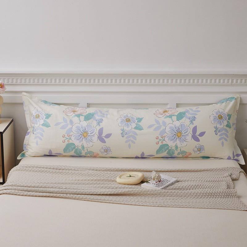 Soft Cotton Long Pillowcase 48x120/150/180cm Ins Style Floral Print Double Bed Single Piece