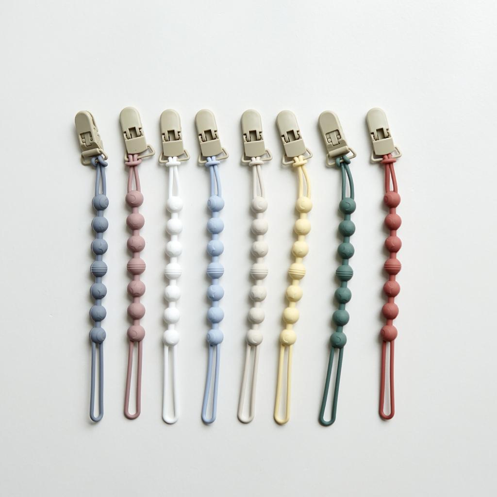 CPC Hot 1piece Silicone Pacifier Clips for Boys and Girls Fits for Most Pacifier Styles Binky & Teething Toys and Baby Gift