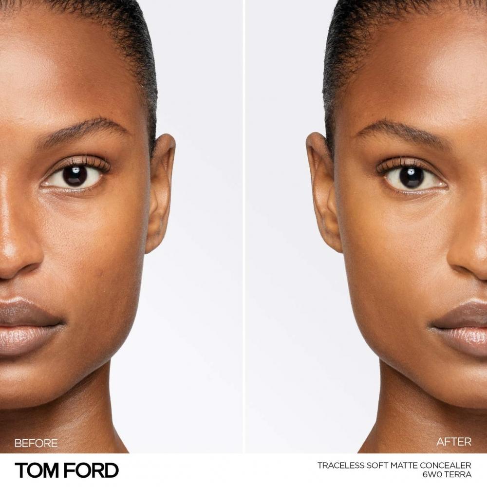 Tom Ford Traceless Soft Matte Concealer With Hyaluronic Acid 0.14 Oz 6w0 Terra Tan Deep Skin With Rich Golden Undertones