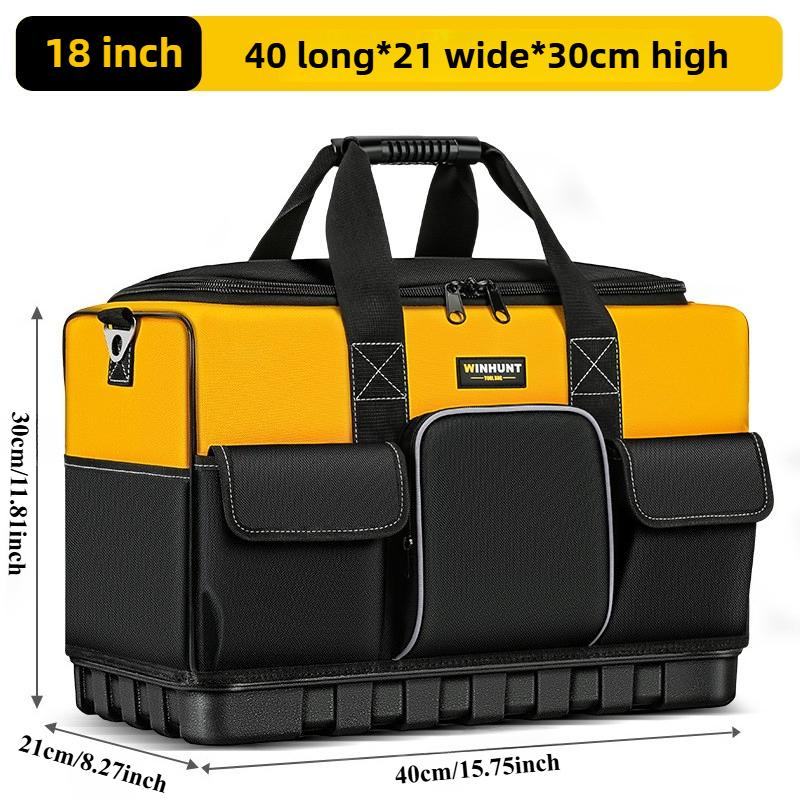 

Professional Electrician Tool Bag Reflective Waterproof Wide Mouth Multi-Compartment Storage Organizer for Home Improvement