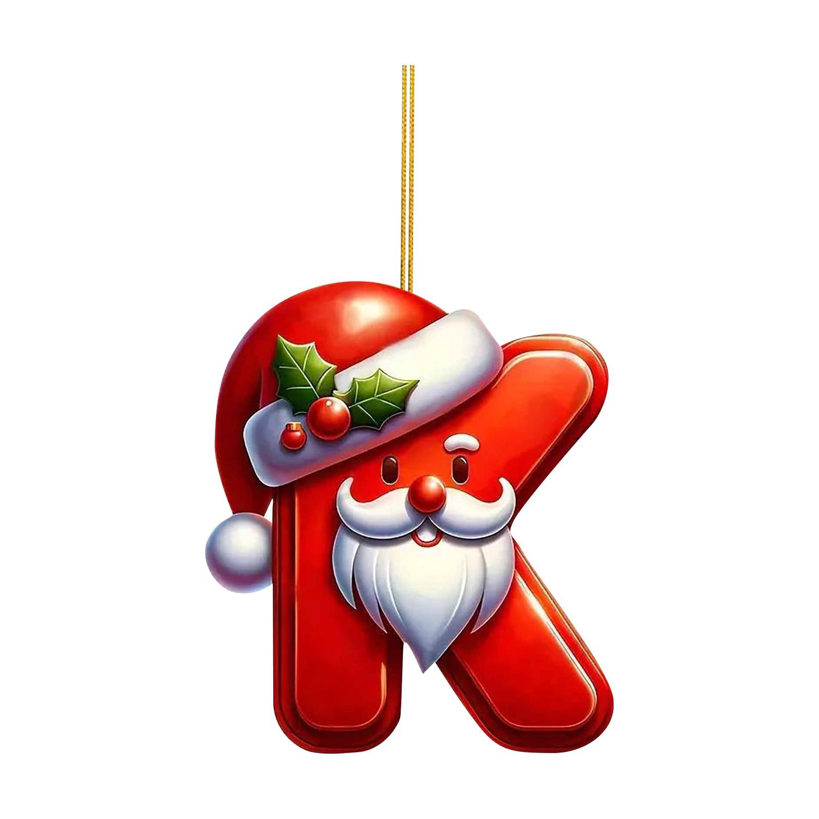 

Рождественская елка из 26 букв, подвесное персонализированное украшение в виде рождественской буквы One Size