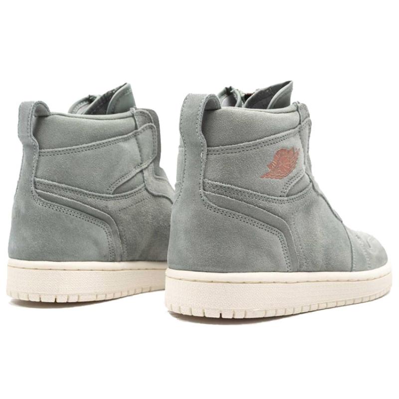 Jordan Air Jordan 1 Vintage Basketball Shoes Women's High top Gray Jordan aq3742-305