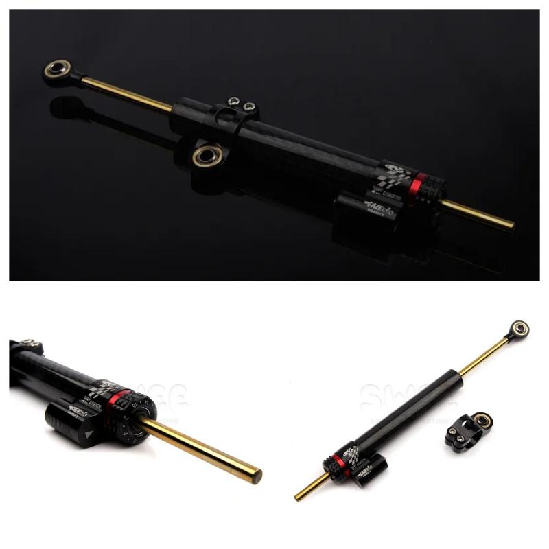 Motorcycle  Adjustable Damper Steering Stabiliz 252mm 342mm steering stabilizer for Honda Kawasaki Yamaha Carbon fiber texture