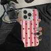 Stripe Love Heart Phone Case for Xiaomi Redmi Note 7 8 9 9S 10 11 12 13 14 15 Pro Plus 4G 5G Anti Fall Matte Back Cover