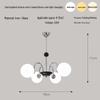 French Minimalist Chandelier: Mid-Century Sputnik Light for Living Room, Bedroom, Dining Area - Romantic Cream Style Lighting