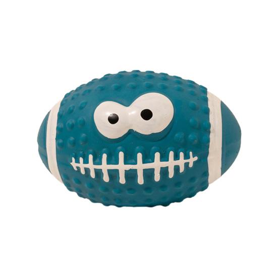 

Цветная писклявая собака Пит Мяч, мультяшная латексная игрушка с улыбкой, игрушка для собак, устойчивая к укусам S синий